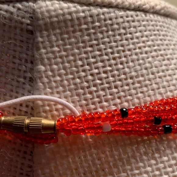 Red Multi Strand Pendant Necklace - Picture 3 of 3